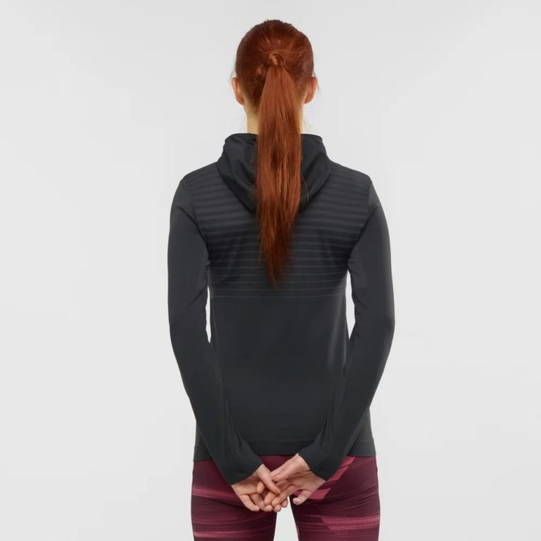 Black Salomon Essential Seamless Women's Sweatshirt | PH 98703M